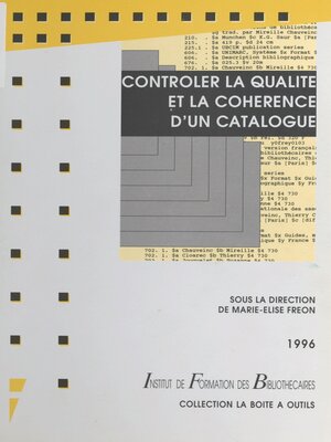 cover image of Contrôler la qualité et la cohérence d'un catalogue